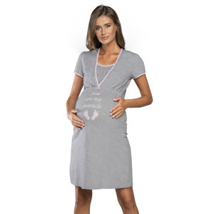 Dámská těhotenská noční košile Carlina - Italian Fashion  šedá XL