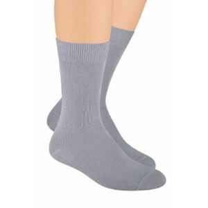 Dámské jednobarevné ponožky hrubší Sport - EE šedá 35-38