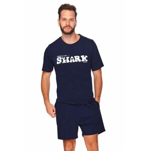 Pánské pyžamo Shark tmavě modré modrá XXL