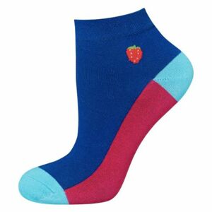 Ponožky SOXO GOOD STUFF - Jahody modrá/růžová 35–40
