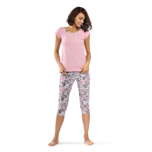 Dámské pyžamo P-1513 růžová/šedá 40