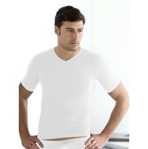 Pánské triko bezešvé T-shirt V mezza manica Intimidea Barva: Bílá, Velikost: S/M