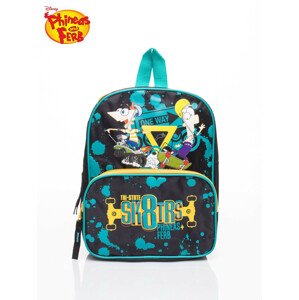 Tyrkysový školní batoh s motivem Phineas a Ferb ONE SIZE