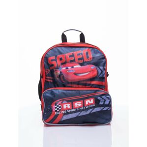 Červený školní batoh s motivem auta ONE SIZE
