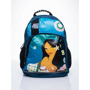 Modrý školní batoh s motivem Mulan ONE SIZE