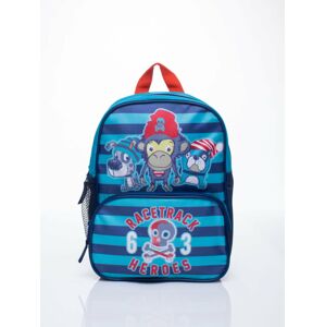 Modrý školní batoh s pruhovaným vzorem ONE SIZE