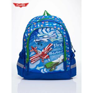Modrý školní batoh s pohádkovou tématikou Letadla ONE SIZE