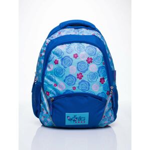 Modrý batoh pro dívku s květinami ONE SIZE