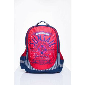 Červený školní batoh s tématem plachtění ONE SIZE