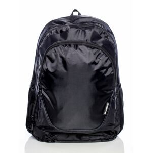 Černý školní batoh s bočními kapsami ONE SIZE