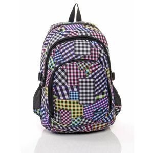 Školní batoh s barevným kostkovaným vzorem ONE SIZE