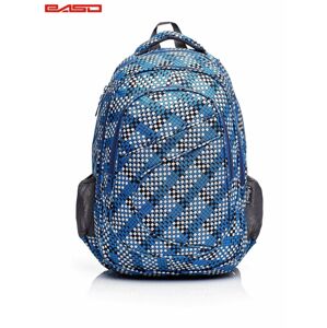 Modrý školní batoh s geometrickým vzorem ONE SIZE