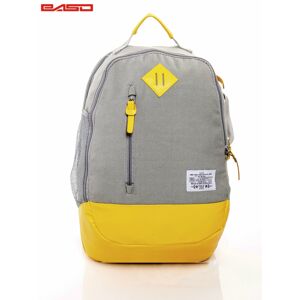 Šedý a žlutý školní batoh ONE SIZE