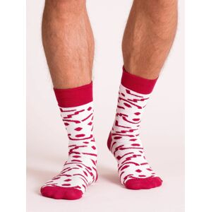 Pánské bílé ponožky s potiskem 40-45