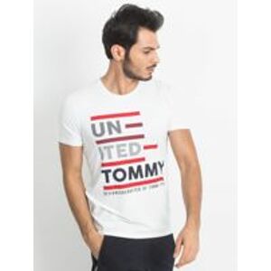 Pánské bílé tričko s potiskem TOMMY LIFE S