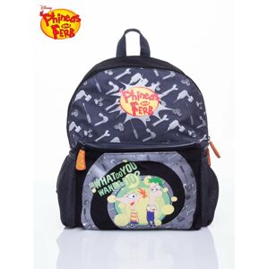 Šedý školní batoh s motivem Phineas a Ferb ONE SIZE