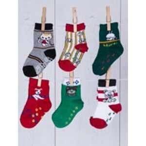 Dětské bavlněné ponožky se 6 baleními 11-12
