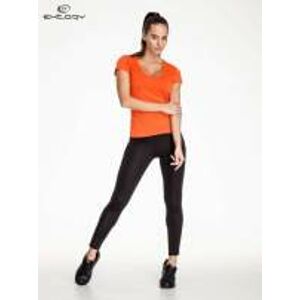Oranžové dámské sportovní tričko s lehkým výstřihem do V XS