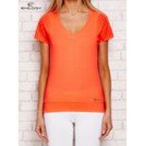Fluo oranžové sportovní tričko pro ženy XS