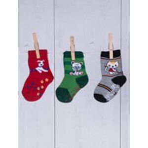 Sada 3 barevných dětských ponožek 11-12