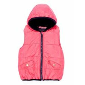 Dívčí růžová vesta s kapucí 74