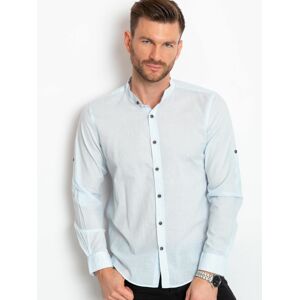 Pánská světle modrá bavlněná košile XL
