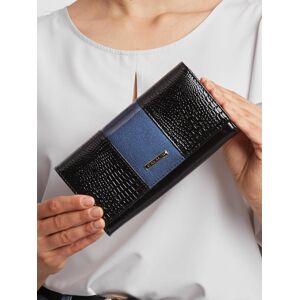Velká černo-modrá lakovaná peněženka ONE SIZE
