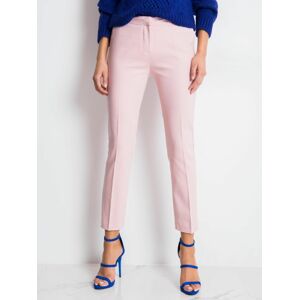 Elegantní světle růžové dámské kalhoty RUE PARIS 36