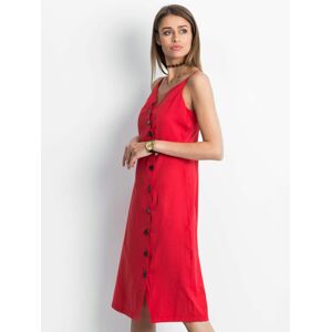 Červené šaty s knoflíky S