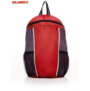 Dětský červený školní batoh s kontrastními moduly .