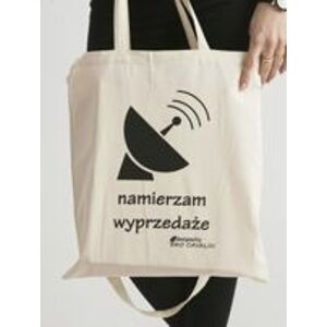 Ekologická bavlněná taška s béžovým nápisem ONE SIZE