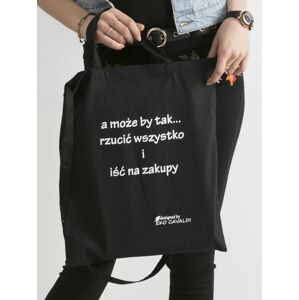 Ekologická taška s černým nápisem ONE SIZE