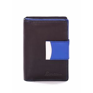 Černá peněženka s modrým lemováním ONE SIZE