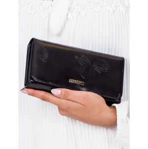 Kožená dámská peněženka s černými motýly ONE SIZE