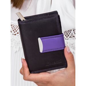 Dámská černá peněženka s fialovým lemem ONE SIZE