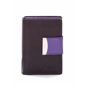 Černá peněženka s fialovým lemováním ONE SIZE