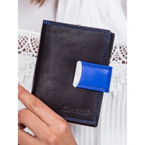 Dámská černá peněženka s modrým lemem ONE SIZE