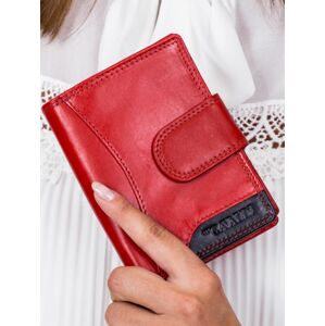 Červená peněženka s kontrastní vložkou a prošíváním ONE SIZE