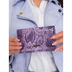 Vzorovaná dámská fialová kožená peněženka ONE SIZE