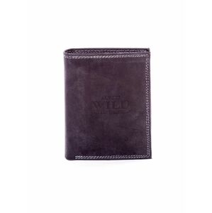 Černá kožená peněženka s reliéfem ONE SIZE