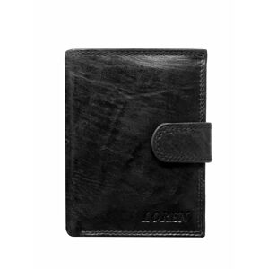 Černá kožená pánská peněženka se sponou ONE SIZE