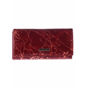 Dámská červená vzorovaná kožená peněženka ONE SIZE