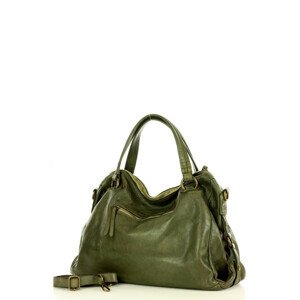 Přírodní kožená taška model 145567 -  Mazzini  tmavě zelená uni