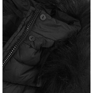 Dámská prošívaná zimní bunda s kapucí 7754 - Libland černá S