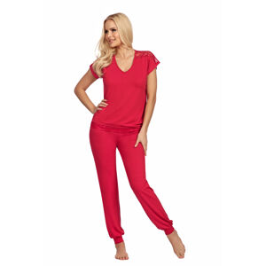 Dámské pyžamo Donna Lena pudrově růžová XL
