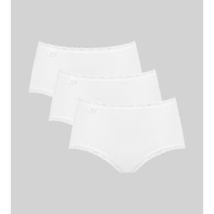 Dámské kalhotky sloggi 24/7 Cotton Lace Midi C3P - WHITE - SLOGGI WHITE - SLOGGI WHITE 40