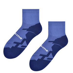 Pánské vzorované ponožky 054 jeans/tmavě modrá 41-43