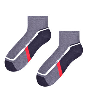 Pánské vzorované ponožky 054 šedá/červená 41-43