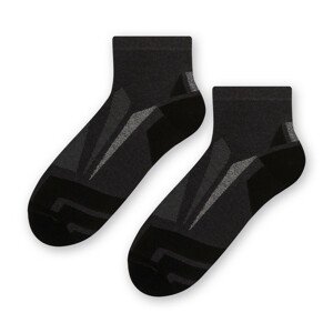 Pánské vzorované ponožky 054 šedá/černá 41-43