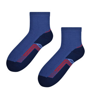 Pánské vzorované ponožky 054 jeans/tm.modrá 38-40